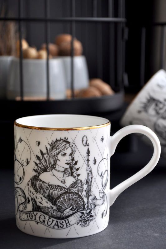 CERAMIC MUG • QUEEN OF ♠