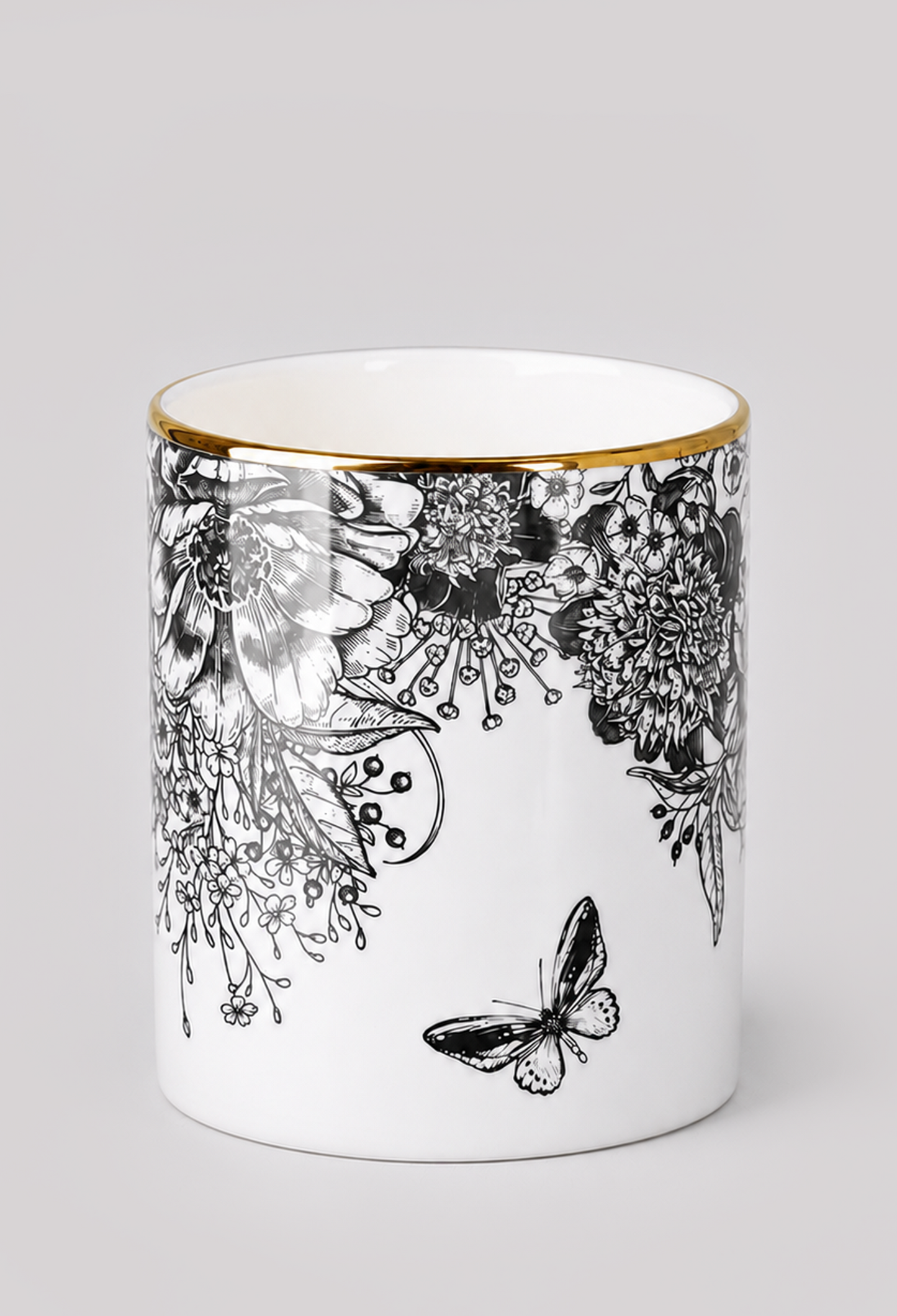 CERAMIC VASE • 22ct gold rim