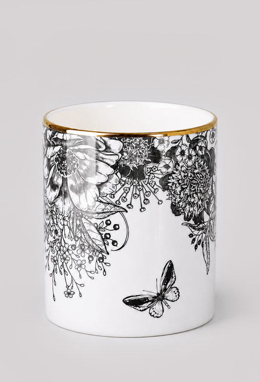CERAMIC VASE • 22ct gold rim