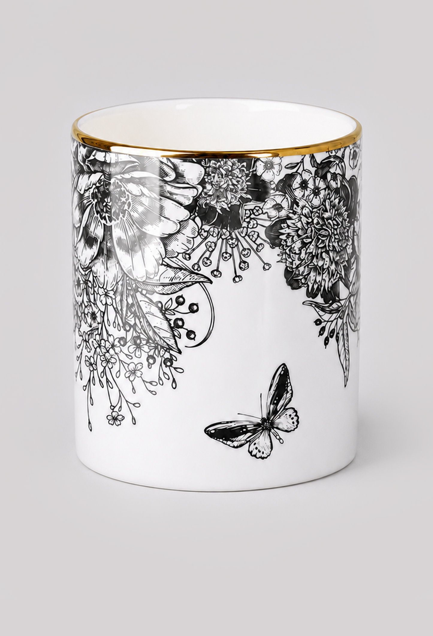 CERAMIC VASE • 22ct gold rim