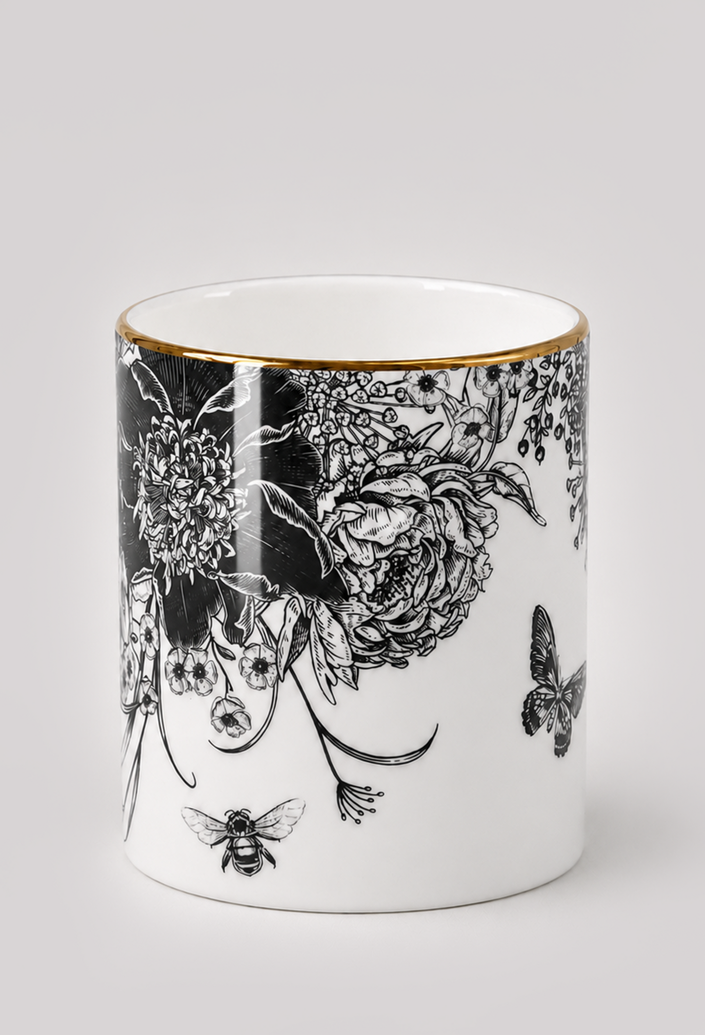CERAMIC VASE • 22ct gold rim