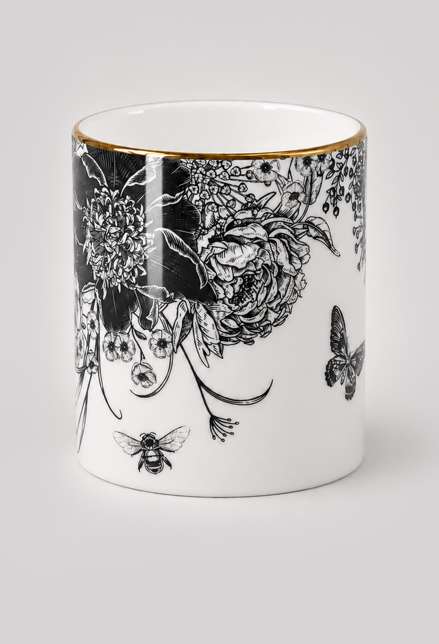 CERAMIC VASE • 22ct gold rim