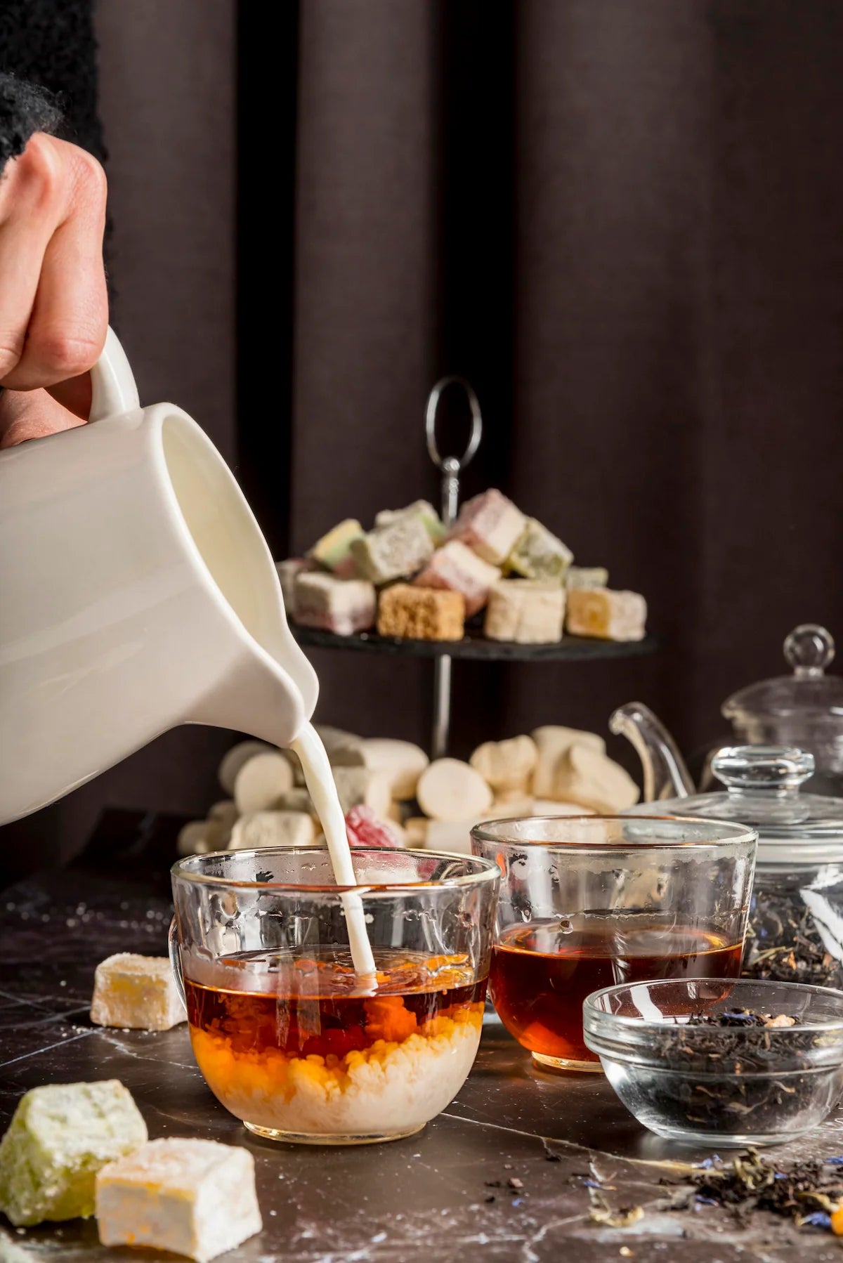 Black loose leaf tea.
