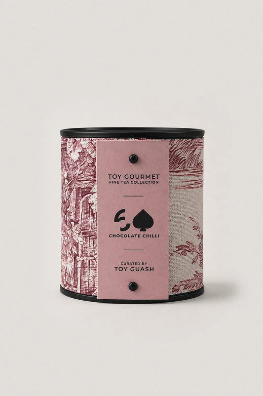 Chocolate Chilli Black Tea loose leaf tea tin by Toy Gourmet