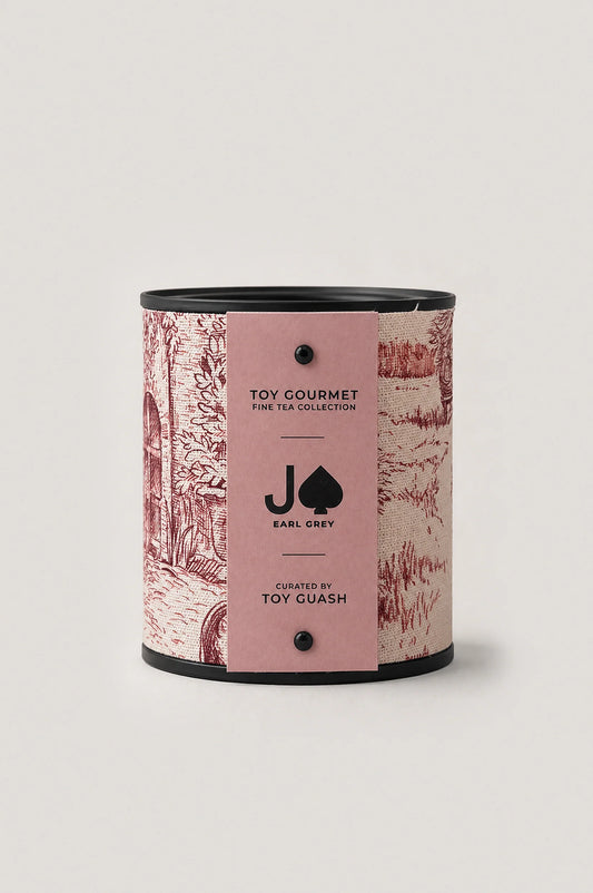 Earl Grey loose leaf tea tin, premium black tea with bergamot, Kenyan and Darjeeling blend by Toy Gourmet.
