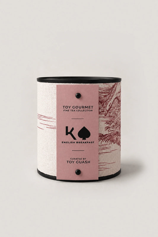 English Breakfast loose leaf tea tin, orthodox Assam and Kenyan black tea blend by Toy Gourmet