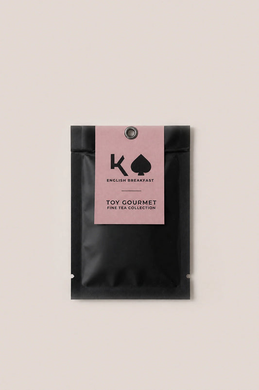 English Breakfast loose leaf tea sachet with orthodox Assam and high grown Kenyan black teas by Toy Gourmet