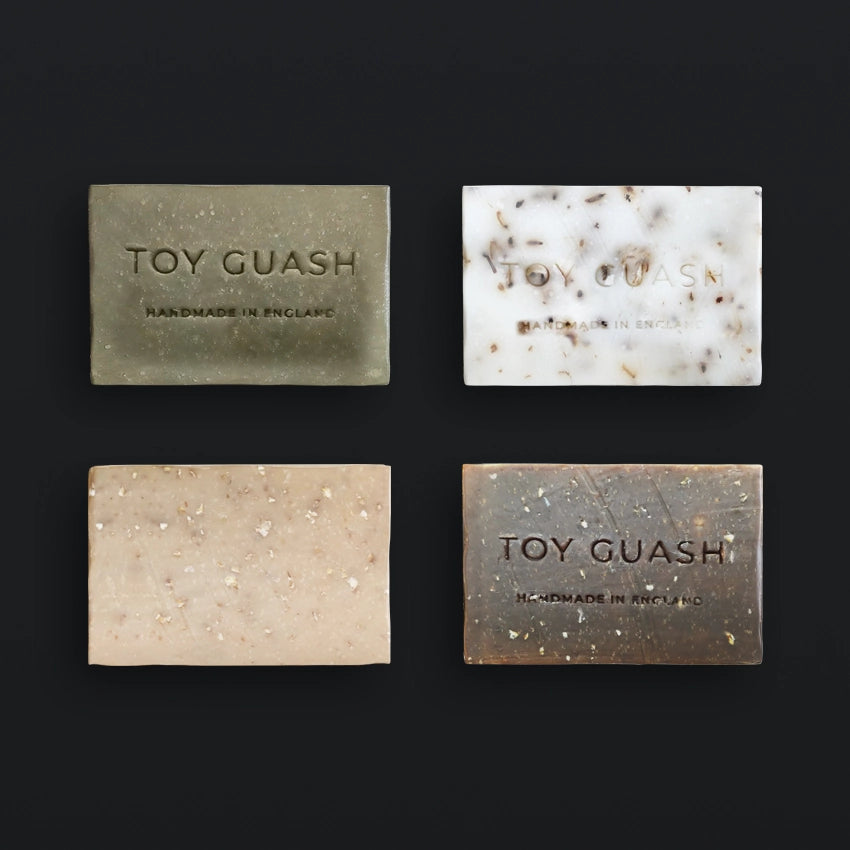 Four natural soap bars from the Toy Guash collection