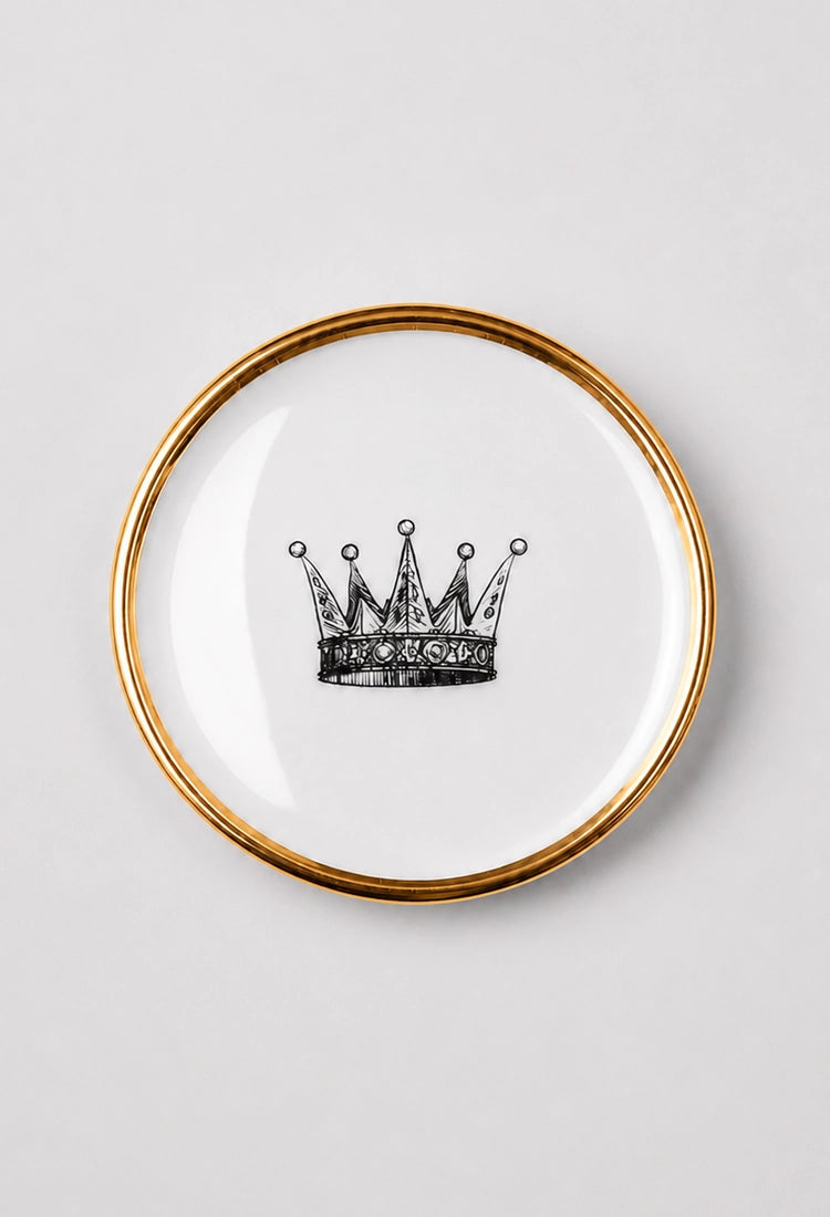 King's Crown fine bone china trinket dish on a light gray background 